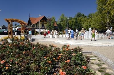 Balatonfüred, Tagore sétány-stock-foto