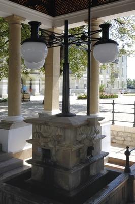 Balatonfüred, Kossuth Lajos forrás-stock-foto