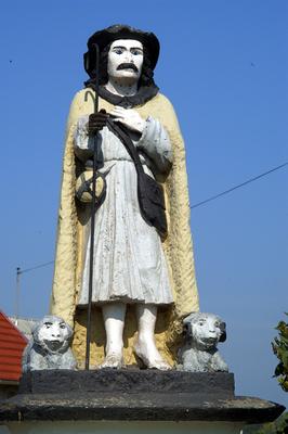 Szent Vendel szobor, Jászberény-stock-photo