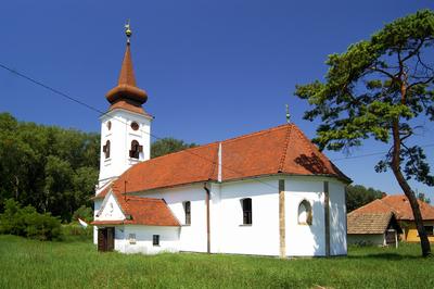 Tiszaburai református templom-stock-foto