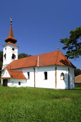 Tiszaburai református templom-stock-foto