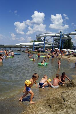 Tisza-tó strand, Abádszalók-stock-foto
