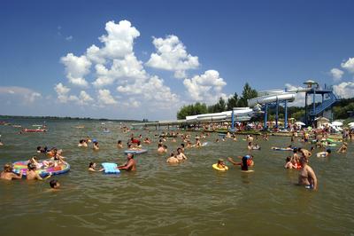 Tisza-tó strand, Abádszalók-stock-foto