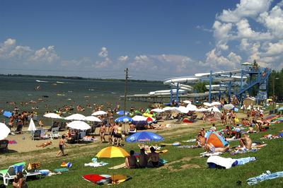 Tisza-tó strand, Abádszalók-stock-foto