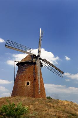 Szélmalom, Kengyel-stock-foto