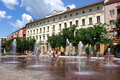 Damjanich János Múzeum, Szolnok belvárosa-stock-foto