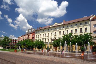 Damjanich János Múzeum, Szolnok belvárosa-stock-foto