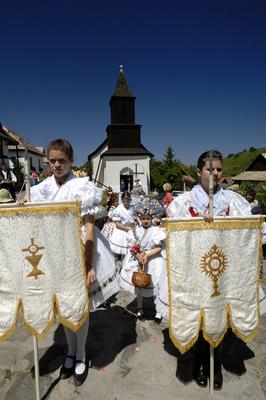 Hollókő-stock-foto