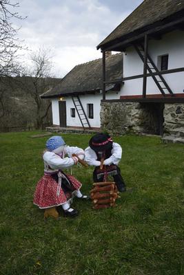 Hollókő-stock-foto