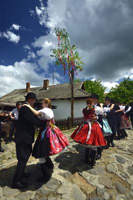 Hollókő-stock-foto