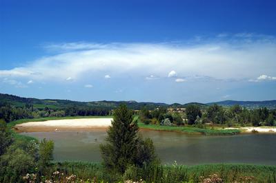 Bányató Salföld határában-stock-foto