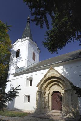 Litér református temploma-stock-foto