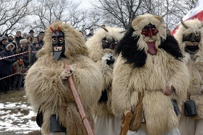 Mohácsi busójárás-stock-foto