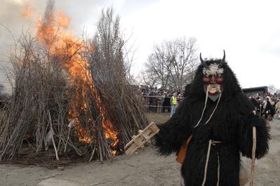 Mohácsi busójárás-stock-foto