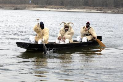 Mohácsi busójárás-stock-foto
