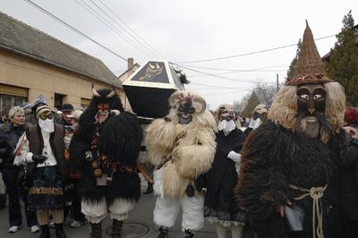 Mohácsi busójárás-stock-foto