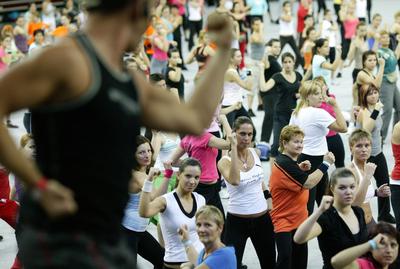 FittAréna a Budapest Sportarénában-stock-foto
