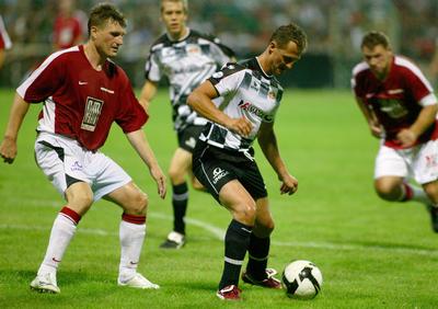 Sztárfoci jótékony célokért-stock-foto