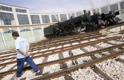 Vasúttörténeti Park-stock-foto