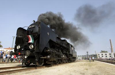 Vasúttörténeti Park-stock-foto