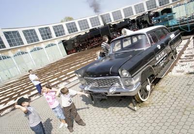 Vasúttörténeti Park-stock-foto