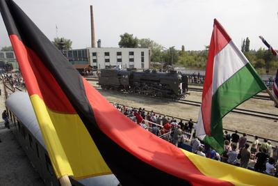 Vasúttörténeti Park-stock-foto