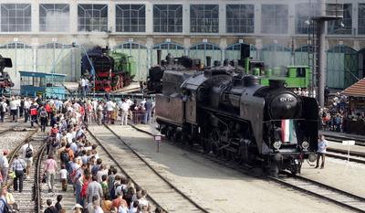 Vasúttörténeti Park-stock-foto