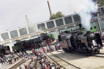Vasúttörténeti Park-stock-foto