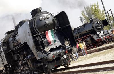 Vasúttörténeti Park-stock-foto