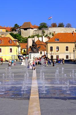 Eger, Dobó tér-stock-foto