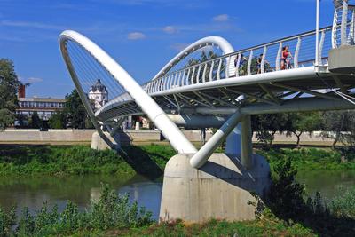 Szolnok, Tiszavirág-híd-stock-foto