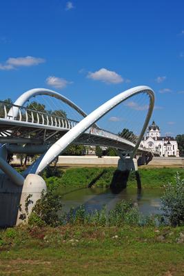 Szolnok, Tiszavirág-híd-stock-foto