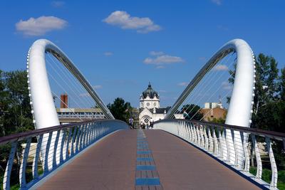 Szolnok, Tiszavirág-híd-stock-foto
