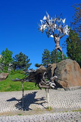 Szekszárd, Prometheusz szobor-stock-foto