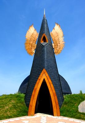 Devecser, Makovecz kápolna-stock-foto