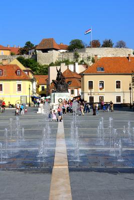 Eger, Dobó tér-stock-foto