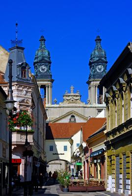 Pápa belvárosa-stock-foto