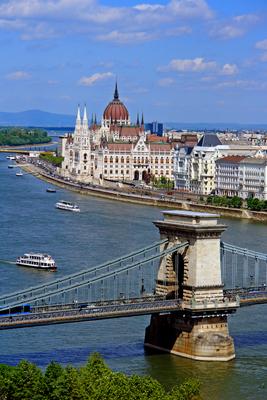 Budapest, Lánchíd-stock-foto
