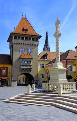 Kőszeg, Jurisics tér-stock-foto