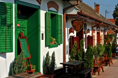 Villány, pincesor-stock-foto