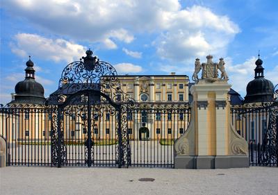 Edelény, L'Huillier-Coburg kastély-stock-foto