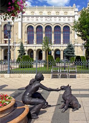 Budapest, Vigadó tér-stock-foto