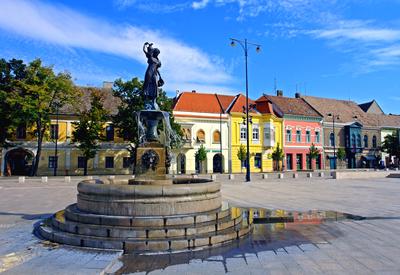 Pápa, Fő tér-stock-foto