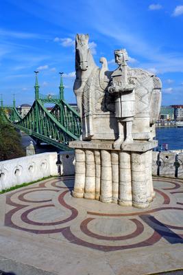 Szent István szobor, Budapest-stock-foto