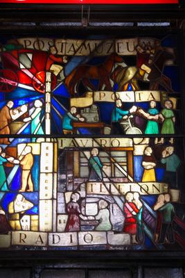 Budapest, Postamúzeum-stock-foto