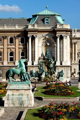 Budapest, a Budavári Palota-stock-foto