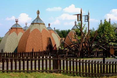 Ópusztaszer, Erdők temploma és múzeuma-stock-foto