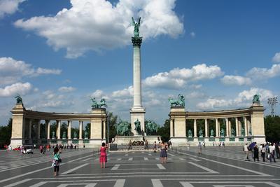 Budapest, Hősök tere-stock-foto