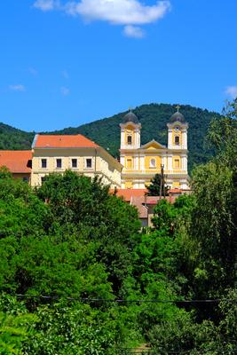 Márianosztra XVIII, században épült barokk temploma a Börzsöny hegységben-stock-foto