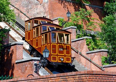 Budavári Sikló, Budapest-stock-foto